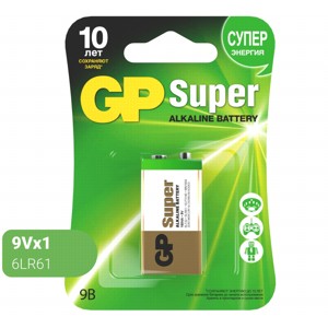 ��������� GP Super 6LR61/����� 9V/1604A �������. ��/1 GP1604A-5CR1