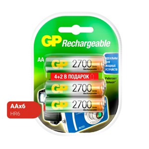 ����������� GP 270AAHC4/2-2CR6 �� 2700 series (min 2600mAh) 6 ��